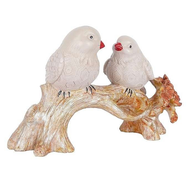 Resin Handcrafted Birds Couple On Tree Showpiece Bird Statue For Home Dcor Living Room Bedroom Table Top Antique Garden Decoration Items