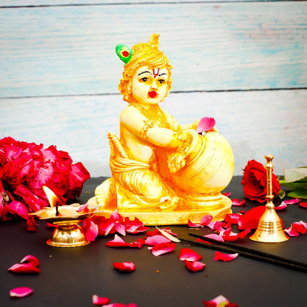 Lord Krishna Makhan Chor Idol Sculpture