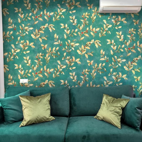 Lavish Lianas Self-Adhesive Green Wallpaper for wall