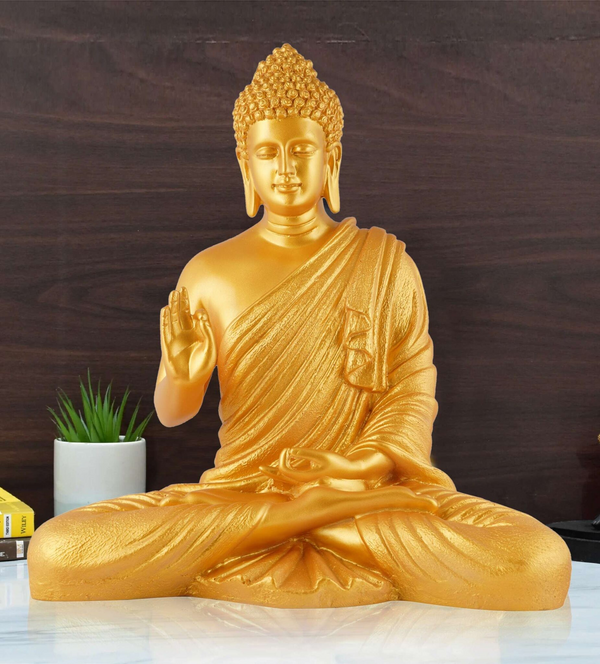 Golden Buddha Idol Statue Showpiece