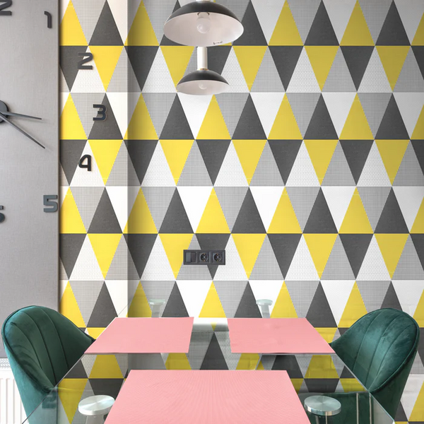 Triangle Shape Multi-Color Self Adhesive Wallpaper for Wall Decor