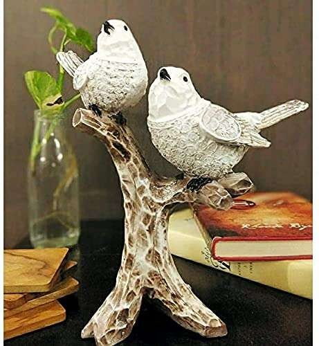 Resin Handcrafted Birds Couple On Tree Showpiece Bird Statue For Home Dcor Living Room Bedroom Table Top Antique Garden Decoration Items