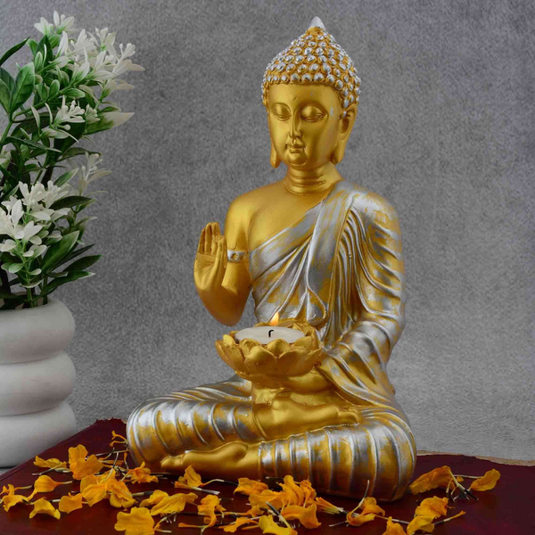 Buddha Idol Statue Showpiece Gift Gifting Item Polystone Home Decor Decoration