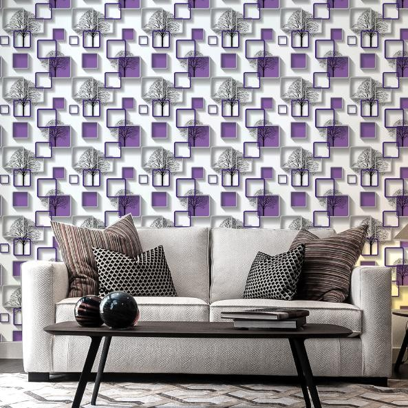 Purple Wallpaper - Stylish and Affordable for Modern Bedrooms