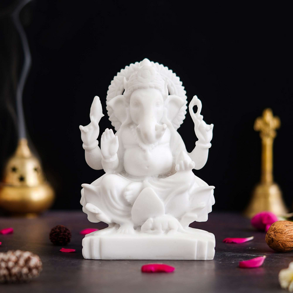 Marble Ganesh ji Statue Idol Murti for Home Decor Office Desk? for HomeDecor Decoration Gifting