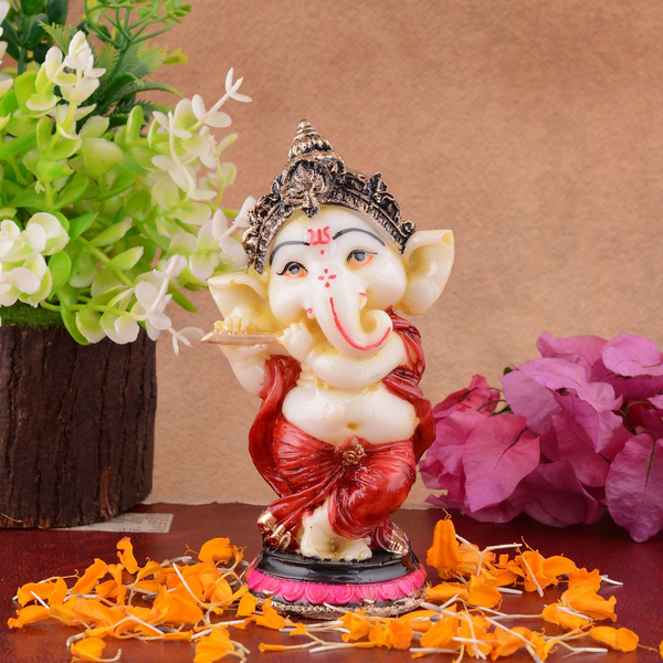 Ganesha Statue Idol Shriganesh Bhagwan Murti / Home, Office Decor / Car Dashboard / Side Table Brass Ganpati / Lord Vinayaka Statue / God of Luck & Success Sculpture / Gift Items