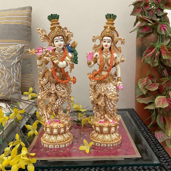 Marble Showpiece Radha Krishna idol