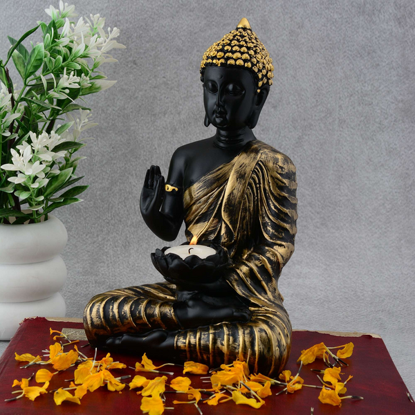 Buddha Idol Statue Showpiece Gift Gifting Item Polystone Home Decor Decoration