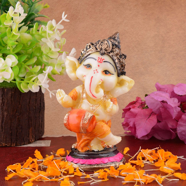 Ganesha Statue Idol Shriganesh Bhagwan Murti / Home, Office Decor / Car Dashboard / Side Table Brass Ganpati / Lord Vinayaka Statue / God of Luck & Success Sculpture / Gift Items