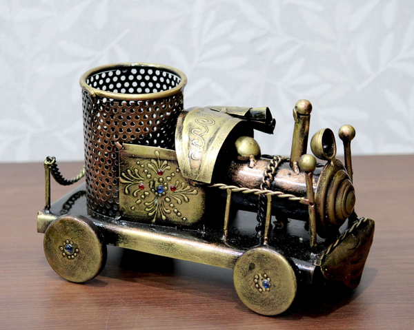 Brass Train Pen Holder