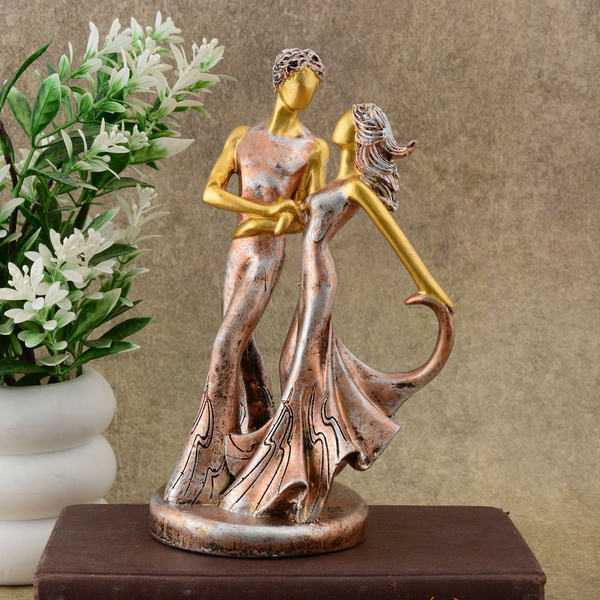 GREAT Valentine’s Day Gift For Girl & Boys symbolizes true love, Romantic Gift Showpieces golden brown