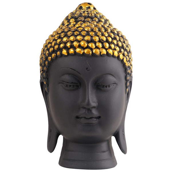 Black and Golden Buddha Face Statue