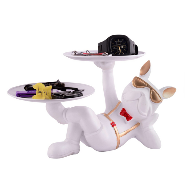 Cool Dog Showpiece with Plate for Home Dcor Item | Kitchen,Bedroom,Office,Dinning Table Decorative Item