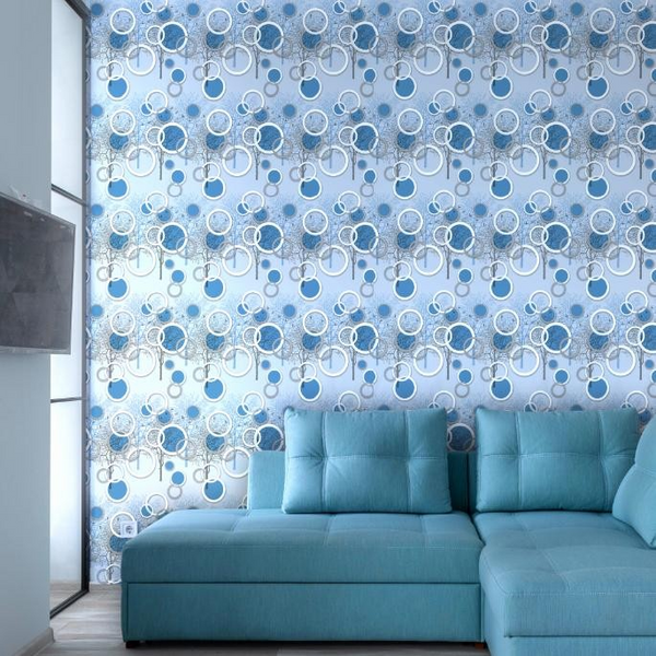 Arctic Conifer Self-Adhesive Blue Wallpaper - Cool and Stylish for Any Room