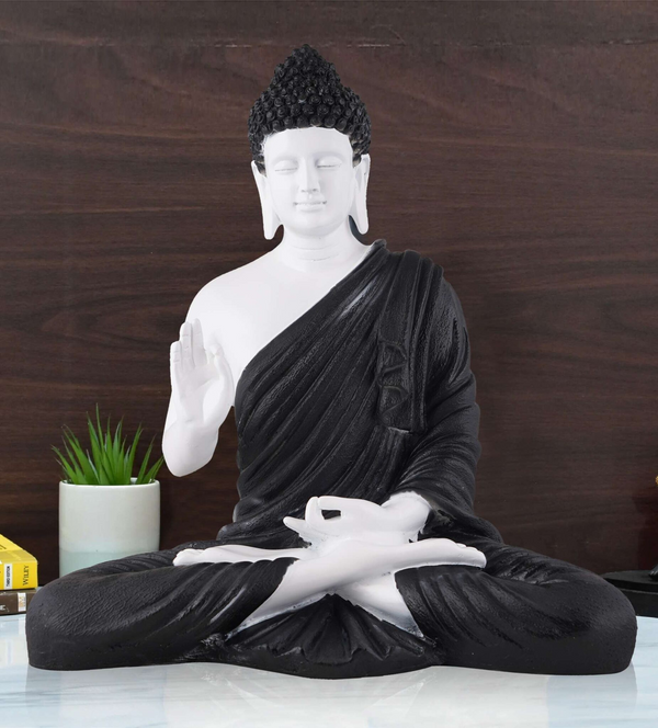 Buddha Idol Statue Showpiece Gift Gifting Item Polystone Home Decor Decoration