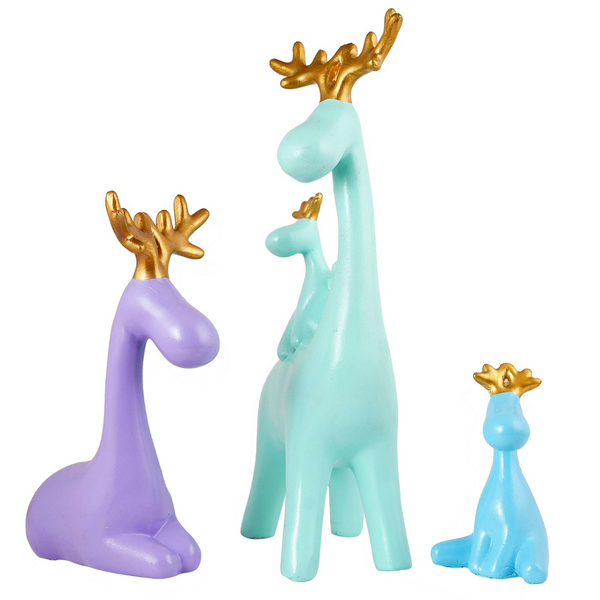 Deer Family Showpiece for Home Decor Showpiece | Reindeer Family Statue for Home Decor (Set of 3)